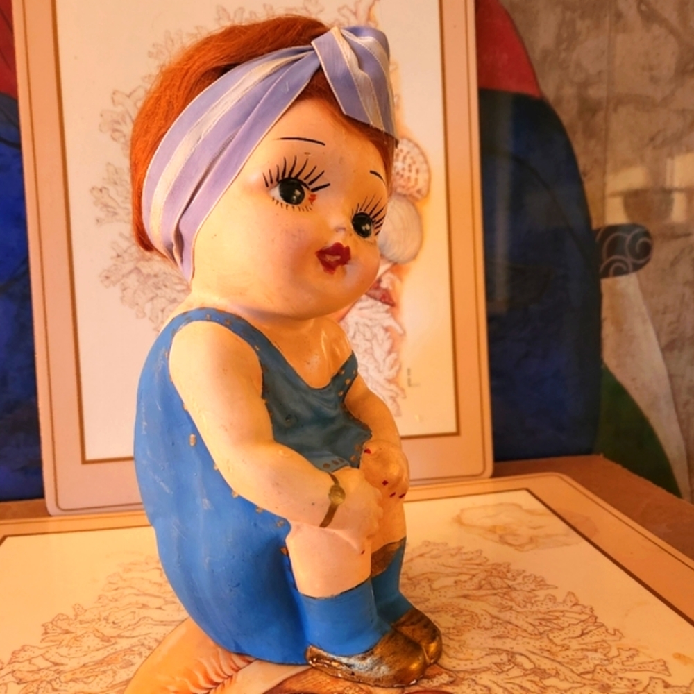 Antique Porcelain Doll with Real Hair